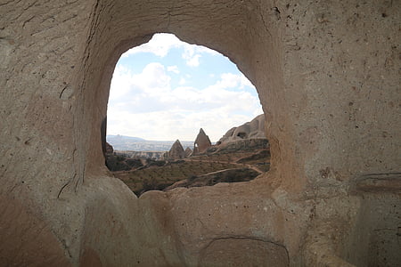 Kapadokya türkiye, Anatolijus, Kapadokija, Turkija, smiltainis, kelionės, kalvos