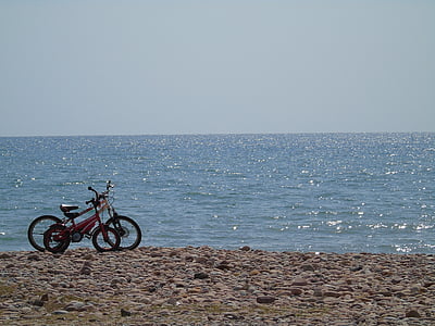 Strand, Fahrräder, Urlaub, Meer, Landschaft, im freien, Mittelmeer