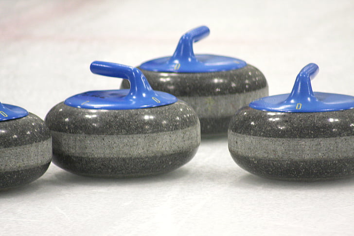 Cúrling, pedra de curling, gel, pedra, l'hivern, esport, competència