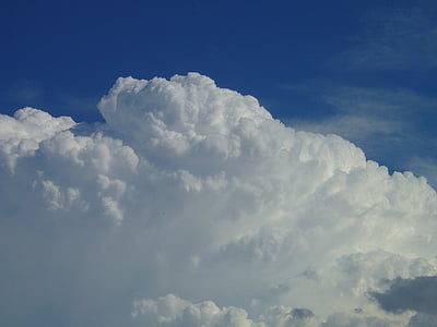 cloud, white, cotton, white cloud, storm, blue, nature