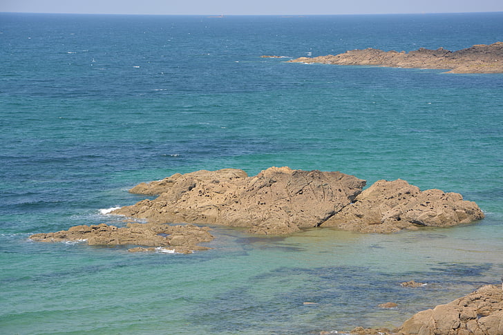 sjøen, blå, Roche, håndtere, vann, Saint-Malo, natur