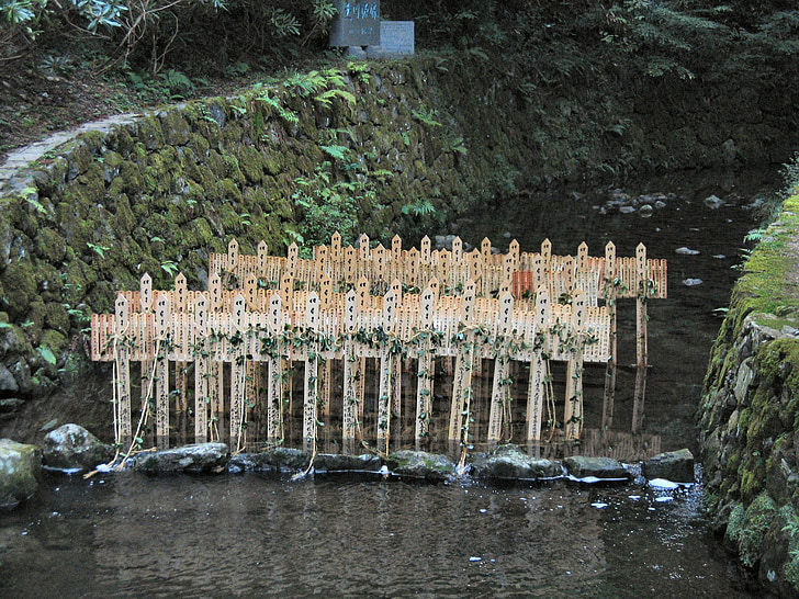 japan, water, cemetery, forest, crosses