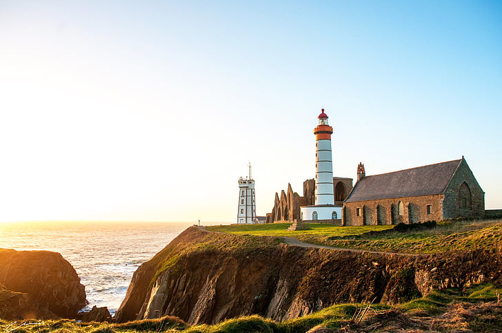 lighthouse, church, landmark, tower, beacon, historic, travel destinations