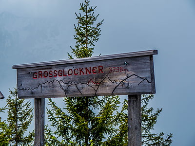 lá chắn, vùng Grossglockner, dãy núi, đám mây