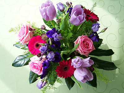 μπουκέτο λουλουδιών, χρώμα, λουλουδιών περικοπών, μπουκέτο, φόντα, φύση, ροζ χρώμα