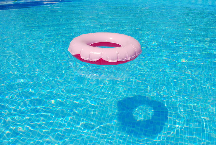 floating tire, summer, water, wave, clear, colorful, turquoise