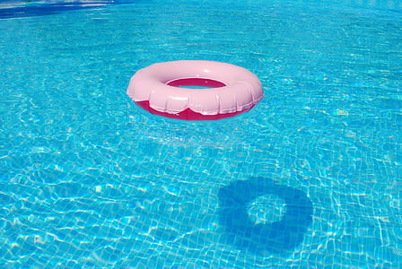 floating tire, summer, water, wave, clear, colorful, turquoise