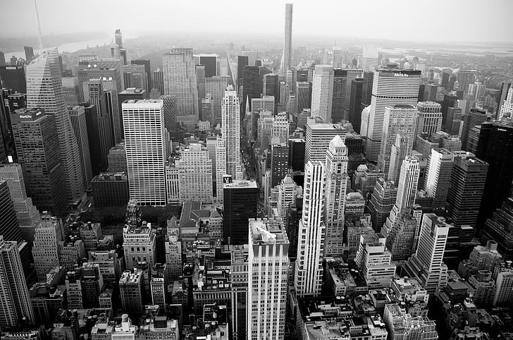 New york, Panorama, DRONY, Manhattan, New york city, Manhattan - New York City, mrakodrap