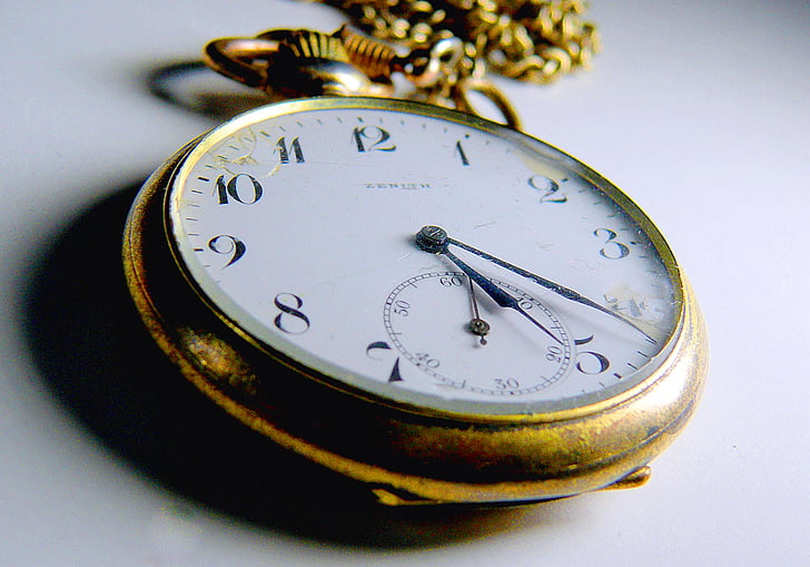 rellotge, rellotge de butxaca, dígits, temps, vell, nostàlgia, punter