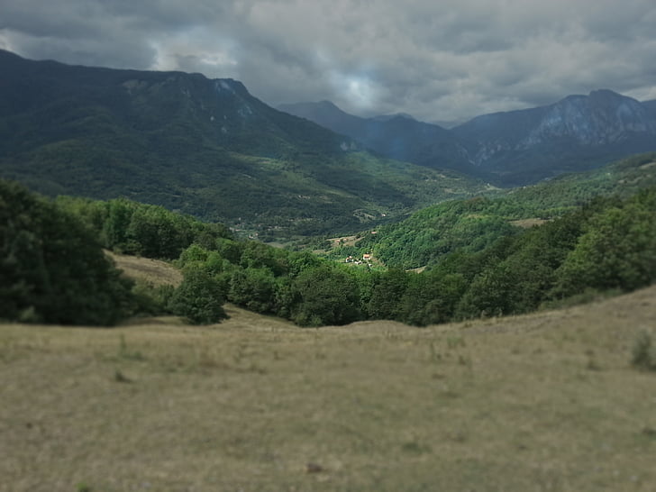 cloud, clouds, forests, clouded, hills, landscape, mountain