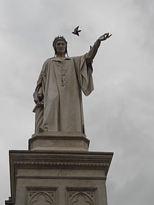 Dante, plein, Piazza, Italië, Napels, Europa, standbeeld