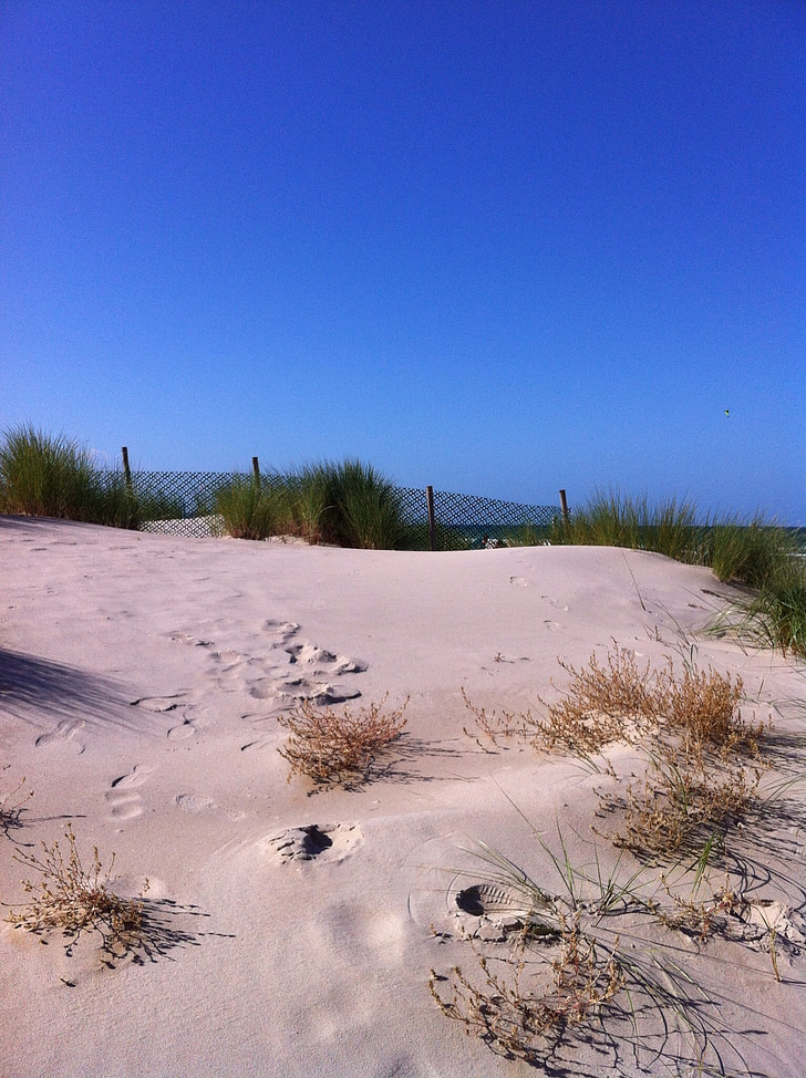 Dune, stranden, Nordsjön, blå