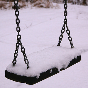tuyết, tuyết rơi, swing, mùa đông