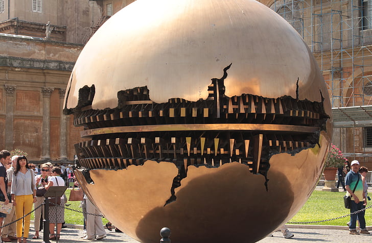 globe, museum, gold, architecture