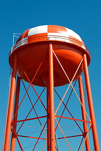 water tower, structure, tank, water, tower, architecture, sky