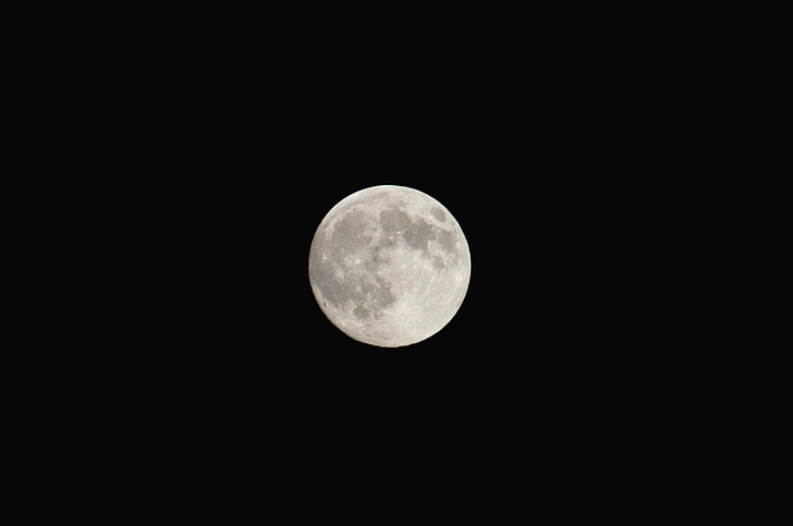 lua cheia, Luna, céu, à noite, Nero