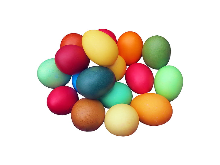 Великденски яйца, цветни, цвят, кошница, Великден, по избор, яйце