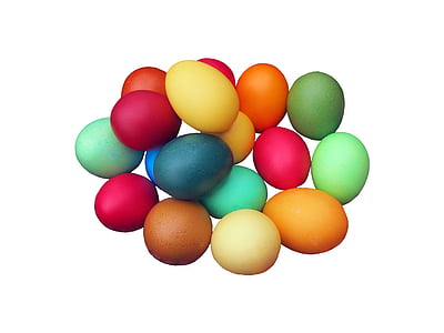 easter eggs, colorful, color, basket, easter, custom, egg