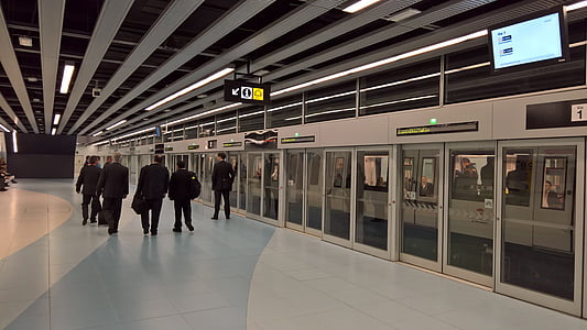 metra, Stacja, Barcelona, Hiszpania