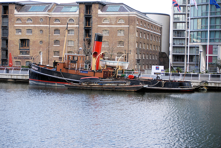 docklands, canary, wharf, london, boat, water