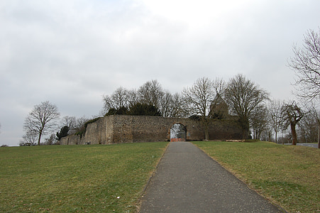 Kloster, Wand, Schloss, entfernt, Landschaft