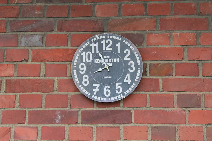 clock, garden, time of, wall