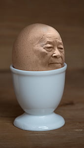 iman, egg, egg cups, face, food, eat, food-photography