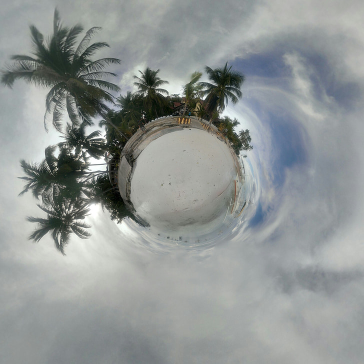 fisheye, Filipina, Pantai, Globe, gurun, Pulau, laut