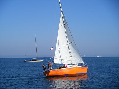 帆船, 海, 克里米亚半岛, 夏季, 度假, 旅行