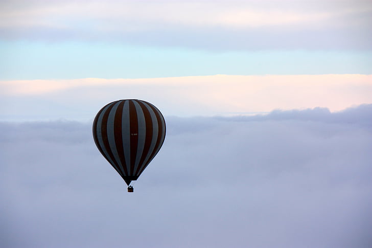 Heißluftballon, Wolken, Himmel, Reisen, Flug, Ballonfahren, Abenteuer