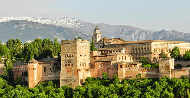 Alhambra, Granada, Andalucía, España, Árabe, Palacio, Árabe