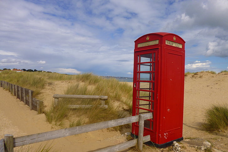 phone booth, beach phone, south gland
