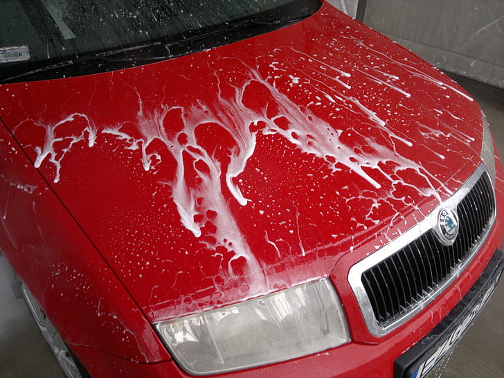 auto, za pranje rublja, auto, vosak