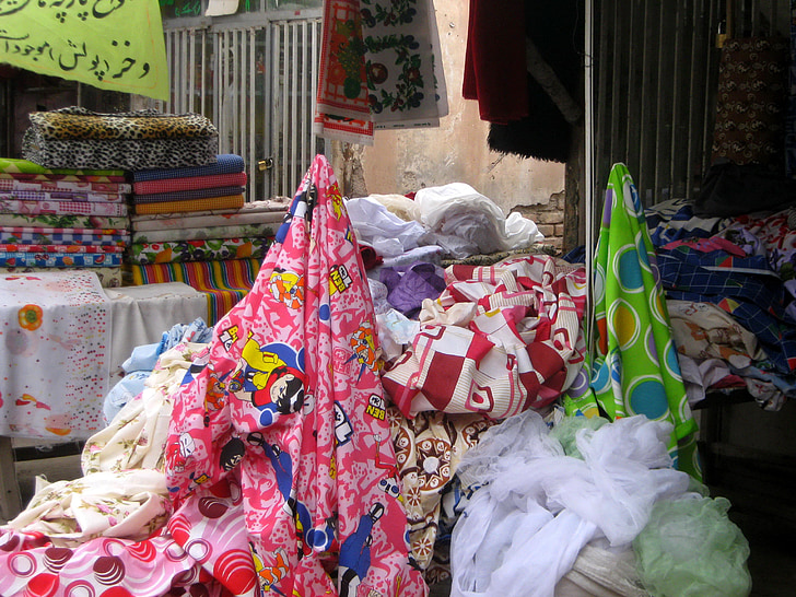 bazaar, shop, fabric, cloth, market, sale, colorful