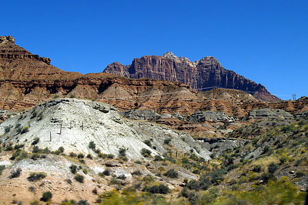 Parco nazionale di Zion, Utah, Stati Uniti d'America, roccia, formazione, rosso, erosione