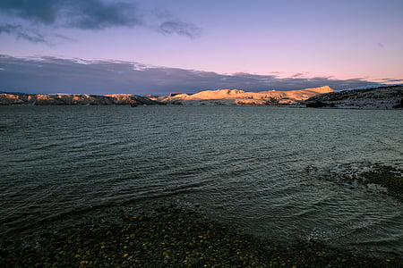 Izland, tó, a táj, természet, tenger, hegyi, táj