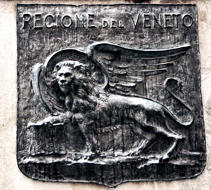 Italia, Venezia, våpenskjold, løve, Pegasus