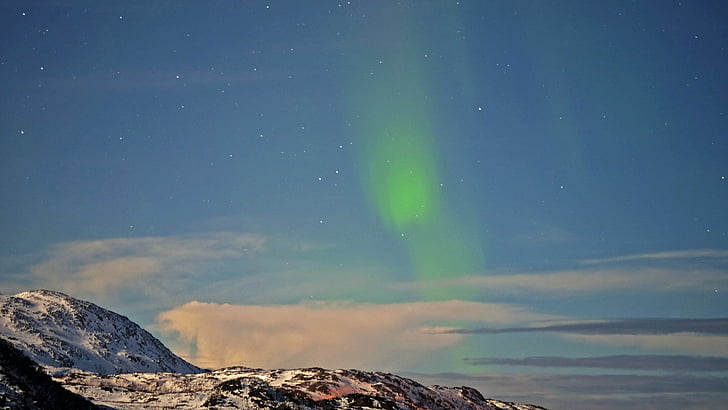 aurores boréales, aurore, Aurora borealis, incroyable, belle, mer, fjord