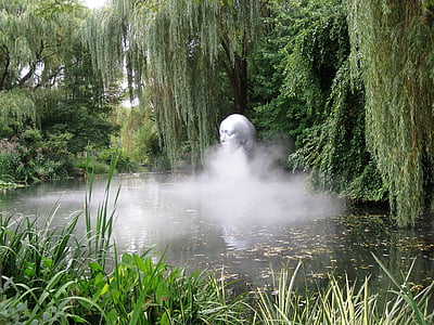 sochárstvo, žena, rybník, dôvody pre sculpture, Hamilton, New jersey, Príroda