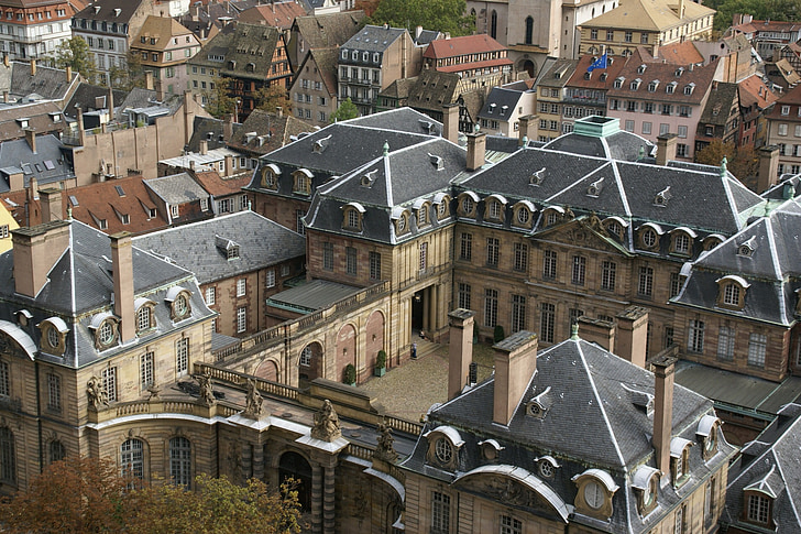 замък, Рохан, Страсбург, Елзас, Франция, сграда, крепост