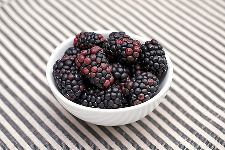 黑莓, 新鲜, 水果, 美味, 多汁, 健康, 美味