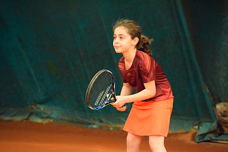 tenis, chica, deporte, raqueta, acción, Atleta, deportes