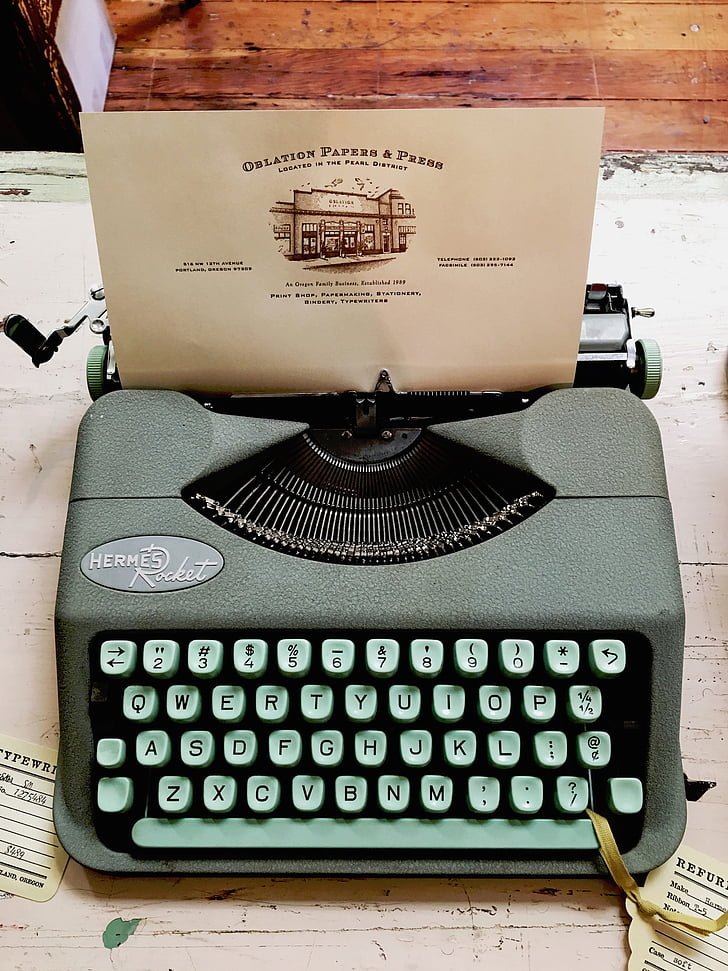 màquina d'escriure, Xarxet, Hermes, coet, oblation, documents, premsa