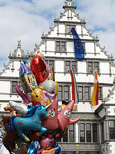 Town hall, phục hưng, bóng bay, Hội chợ, Shana, khí cầu, đầy màu sắc