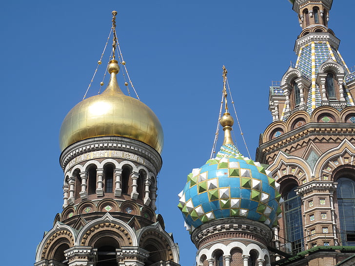 รัสเซีย, เซนต์ปีเตอร์สเบิร์ก, มหาวิหาร, คริสตจักรแห่งการฟื้นคืนชีพ, อาร์ตนูโว, คริสตจักร, สถาปัตยกรรม