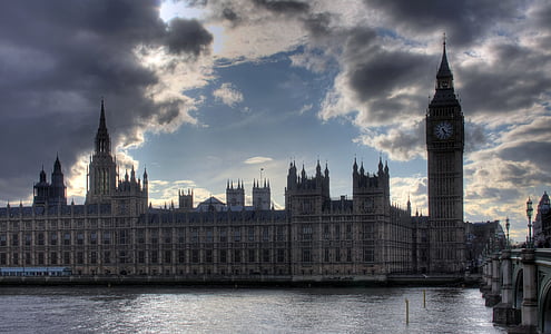 westminster, palace, london, city, london eye view, britain, landmark