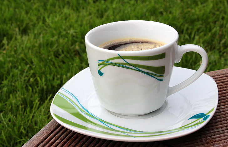 filiżanka kawy, Kawa, Puchar, napój, cieszyć się, przerwa, Kofeina