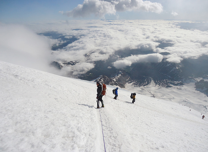 Rainier, Hiking, dağ, Washington, buzul