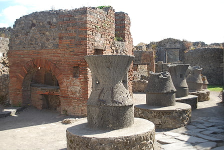 Pompeia, cozinha, antiga, Itália, Europa, ruínas, Arqueologia