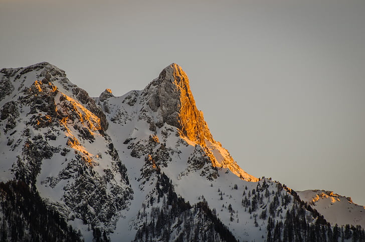 zimné, Alpy, slnko, Mountain, Príroda, Príroda, za studena